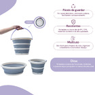 Kit Lavanderia 2 Baldes Dobráveis 5l 10l Bacia 5l - Simplo Br