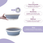 Kit Lavanderia De 2 Bacias Dobráveis De Plástico 8l Simplo Br