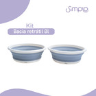 Kit Lavanderia De 2 Bacias Dobráveis De Plástico 8l Simplo Br