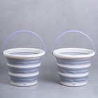 Kit Lavanderia De 2 Baldes Dobráveis De Plástico 10l Simplo B