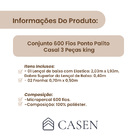 Kit Lençol 3pçs 600 Fios Micro Percal Paquistanes King Casen