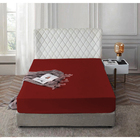 Kit Lençol Com Elástico Casal Queen 2 Pçs Vermelho Casen