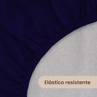 Kit Lençol De Baixo Casal 2 Pçs Com Elástico Casen Azul Marin