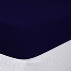 Kit Lençol De Baixo Casal 2 Pçs Com Elástico Casen Azul Marin