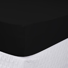 Kit Lençol De Baixo Casal 3 Pçs Com Elástico Casen Preto