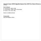 Kit Lençol De Cama Queen Size Algodão 200 Fios 4 Peças Branco