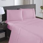 Kit Lençol Elastico Ponto Palito 400 Fios De Tres Peças Para