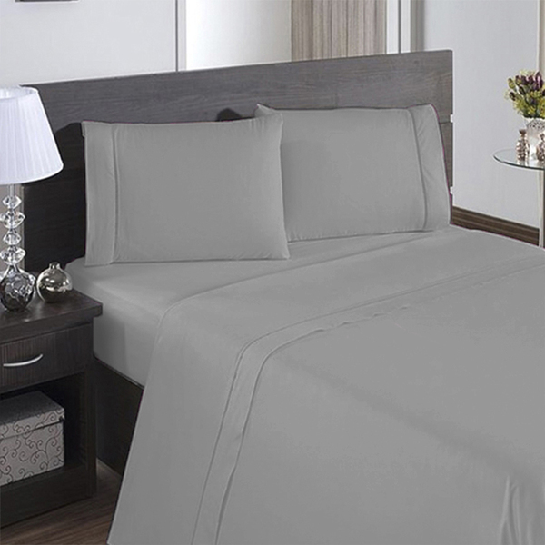 Kit Lençol Elastico Ponto Palito 400 Fios De Tres Peças Para