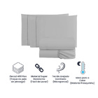 Kit Lençol Noites Frescas 4 Pçs 400 Fios Ponto Palito Casal C