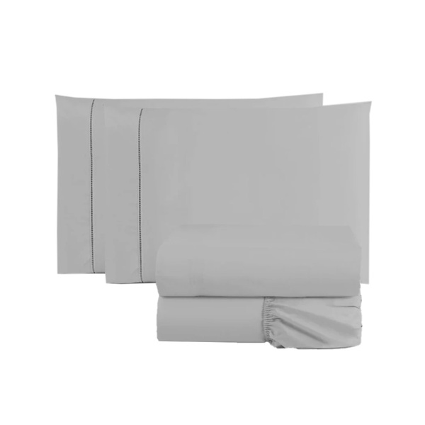 Kit Lençol Noites Frescas 4 Pçs 400 Fios Ponto Palito Casal C