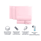 Kit Lençol Noites Frescas 4 Pçs 400 Fios Ponto Palito queen R