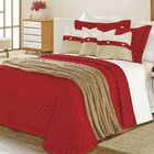 Kit Letícia Casal Queen 5 Peças Vermelho
