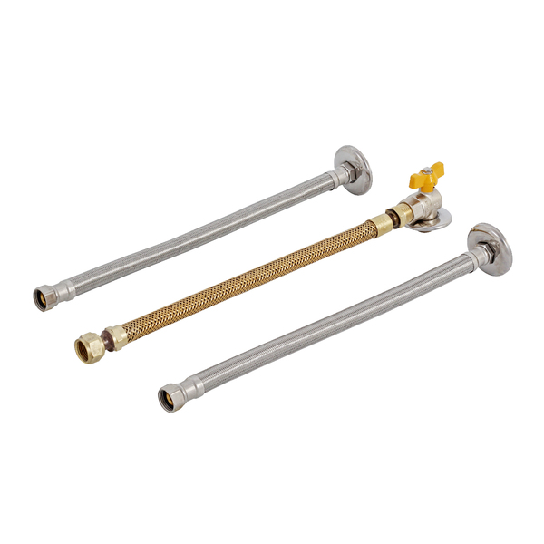 Kit de Ligação para Aquecedor de Passagem a Gás 1/2"x1/2" 40cm Trançado Equation