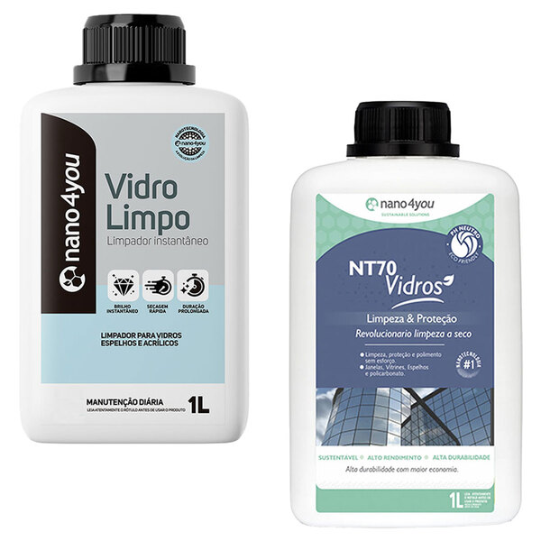 Kit Limpa Vidros Espelhos Limpos Sem Esforço Marcas Dedos Com