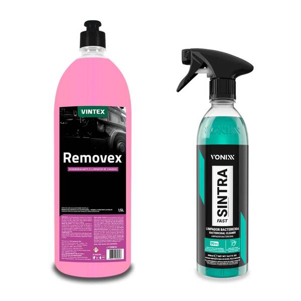 Kit Limpeza Auto Removex 1,5l + Sintra Fast 500ml Vonixx