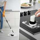 Kit Limpeza Casa Elétrico Portátil Usb 7 Escovas Giratórias