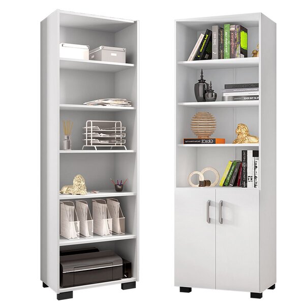 Kit Livreiro 2 Portas Pequenas Livreiro 5 Prateleiras Office