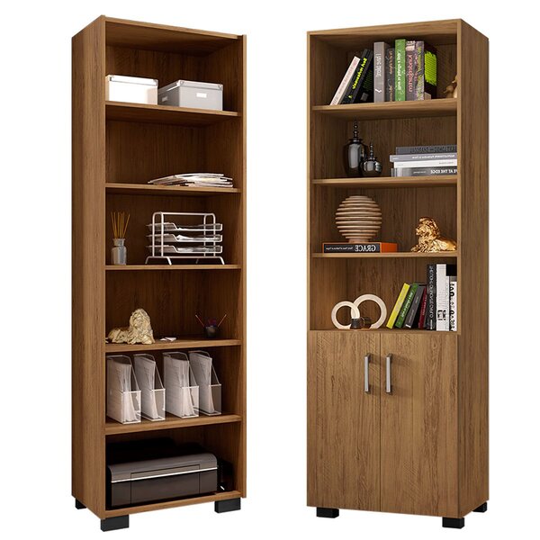 Kit Livreiro 2 Portas Pequenas Livreiro 5 Prateleiras Office