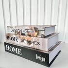 Kit Livro Decorativo 3 Peças De Papelão Com Tampa Que Abre