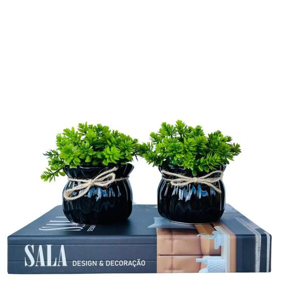 Kit Livro P/ Decorar Porta Objetos E Dupla Vaso Laço Corda