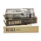 Kit Livros Decorativos Porta Objeto Design Arquitetura 3 Pçs