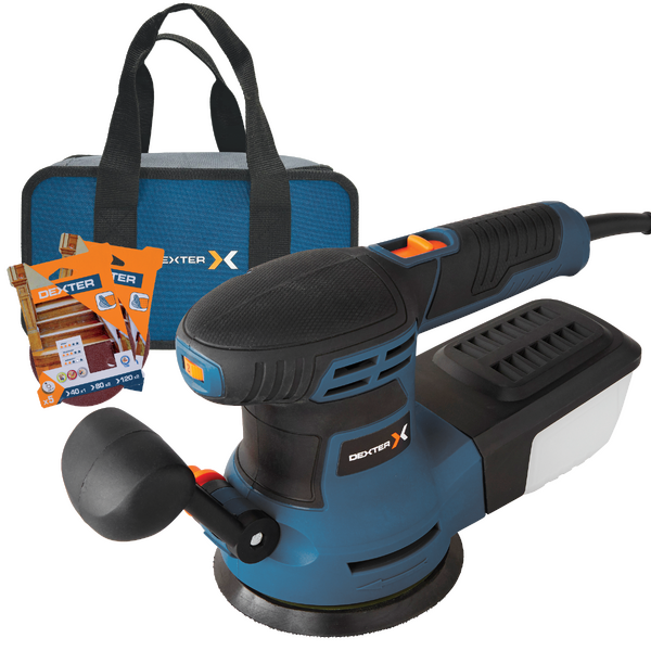 Kit Lixadeira Orbital com Lixas e Bolsa 220V Dexter