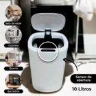 Kit Lixeira 6l + 10l Automática C/sensor Inteligente Cozinha