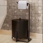 Kit Lixeira 6l Aluminio E Papeleira De Chão 5800 Lovell Dhom