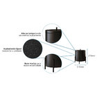 Kit Lixeira 6l E Porta Papel Higiênico Eleganza Metal Preto E