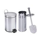 Kit Lixeira Aço Inox 3 Litros + 1 Escova Sanitária Healer