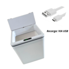 Kit Lixeira Automática C/sensor 12l + 6l Inteligente Cozinha