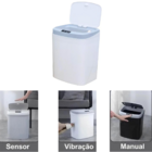 Kit Lixeira Automática Inteligente Banheiro Cozinha 9+16l