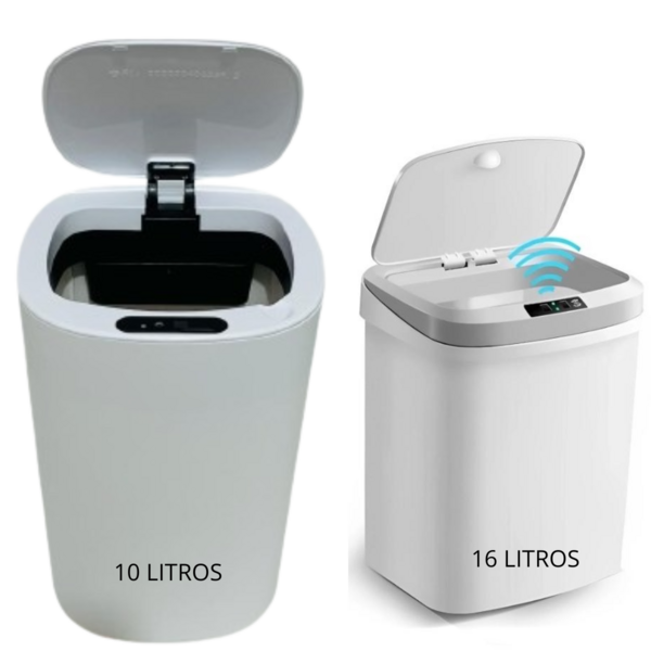 Kit Lixeira Automática Inteligente C/sensor 10l + 16l Cozinha