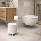 Kit Lixeira Branca 6 L E Porta Papel Branco Level