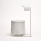 Kit Lixeira Branca 6 L E Porta Papel Branco Level