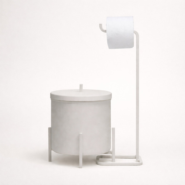 Kit Lixeira Branca 6 L E Porta Papel Branco Level