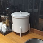 Kit Lixeira Branca 6 L E Porta Papel Branco Level