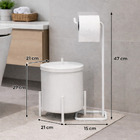 Kit Lixeira Branca 6 L E Porta Papel Branco Level