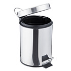 Kit Lixeira de Banheiro com Escova Sanitária Prata Sensea