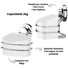 Kit Lixeira E Saleiro Branco De Parede Por Ventosa - Future