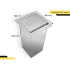 Kit Lixeira Gourmet 7 Litros + Porta Esponja Pia Cozinha