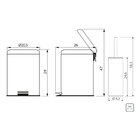 Kit Lixeira Inox Pedal 5 Litros Tramontina E Escova Sanitária
