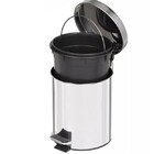 Kit Lixeira Pedal Inox 3l + Escova Sanitária - Construmarcas