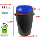 Kit Lixeiras Cesto Recicláveis Coloridas Coleta 86 L Antares