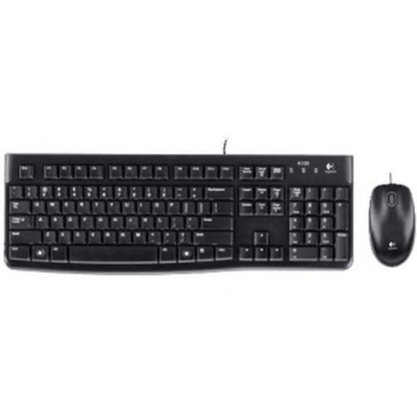 Kit Logitech Mouse/teclado Mk120 C/fio - Usb - Preto