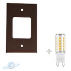 Kit Luminária Balizador Marrom De Embutir 4x2 C/ Lâmpada G9 5