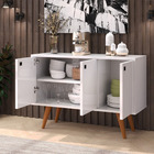 Kit Luminária Com Balcão Buffet  Branco Para Cozinha Planejad