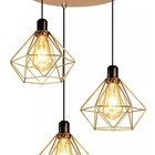 Kit Luminária Mais Armário Branco Buffet  Branco Lustre Arama