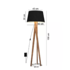 Kit Luminária Tripe Abajur Quarto Sala Madeira Decorativa Pre