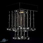 Kit Lustre Cristal Redondo Plafon Quadrado 20cm C/ Lâmpada G9